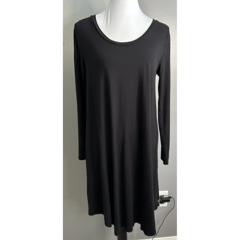 Matilda Jane Dress Black Long Sleeve Sheath A-line Casual Stretch MIDI Size M